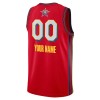 Camiseta Hombre All-Star 2025 Personalizadas Jordan Rojo Swingman